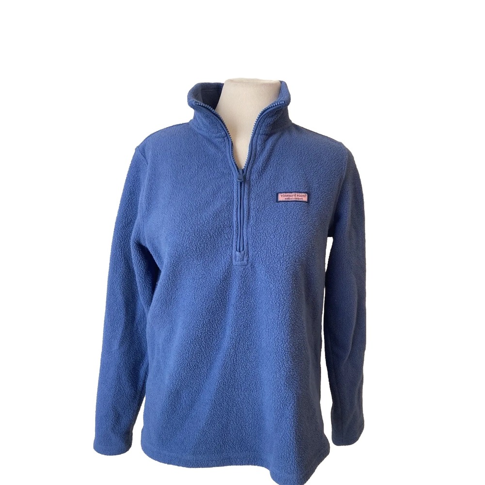 Vineyard Vines Jacket  XS Fleece Pull Over 1/4 Zip  Blue Old Money